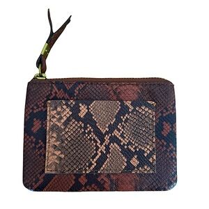 MADEWELL Leather Snakeskin Pouch or Wallet NWT